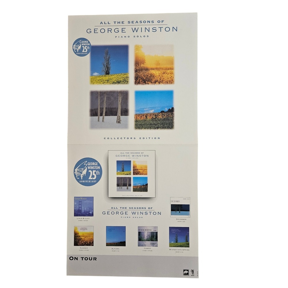 All the Seasons‎ of George Winston: Piano Solos 1998 Promo Poster 12x24 D/S
